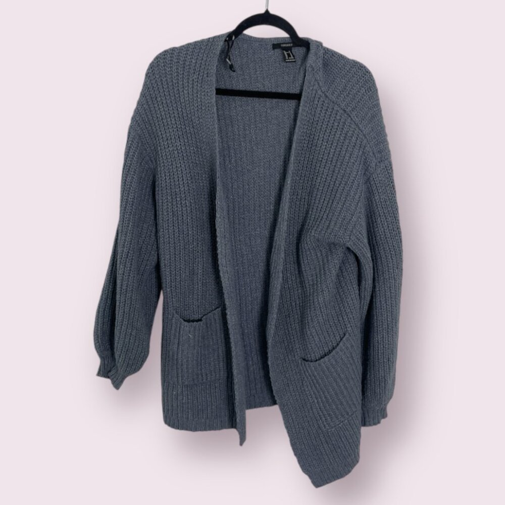 ⭐️ Woven Balloon Sleeve Knit Sweater Hipster Hippie Trendy Winter Fall Cardigan